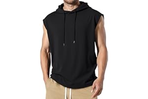 JMIERR Men's Drawstring Hooded Shirts - Casual Loose Fit Cotton Hoodies Tee Shirt for Daily Wear