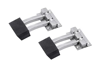 Stainless Steel Door Stopper Double Floor Door Stoppers With Rubber Tip Bottom For Home Office Bathroom Doors Pack Of 2 Amazon In Home Improvement