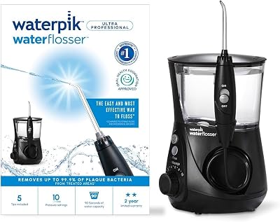 Waterpik Ultra Professional WP-662UK Black Water Flosser 5 Tips 10 Settings