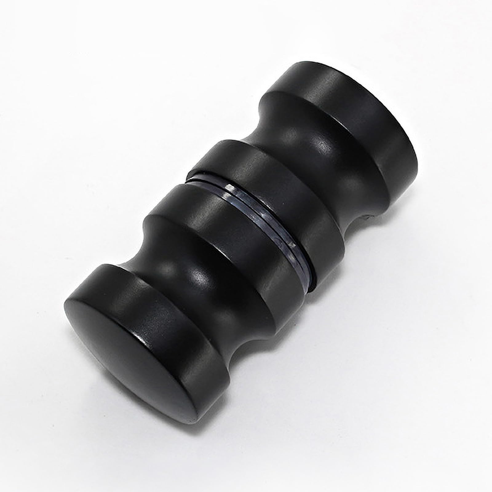 YIDELAI-Glass Door Handle, 2.4 inch Aluminum Alloy Single Hole Handle, Solid Cylindrical Shower Room Sliding Glass Door Handle, Bathroom Shower Room Accessories. (1, black2)