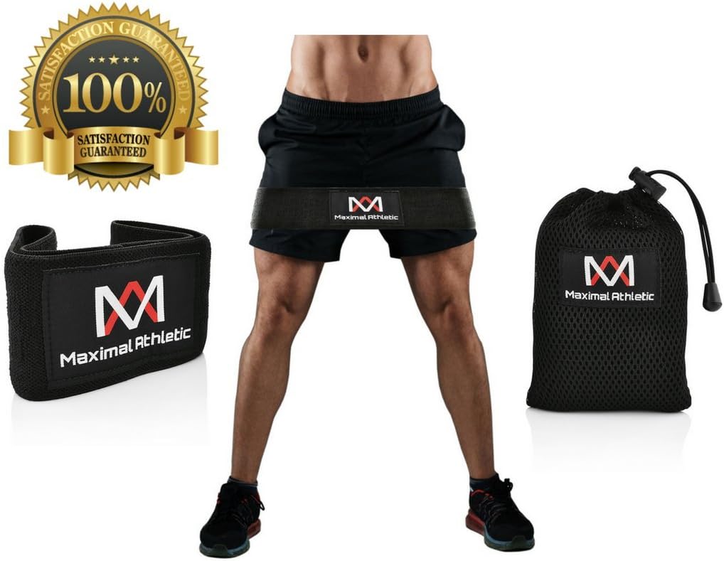 Maximal Athletic Grippy Hip Sling Resistance Bands Elastic Circle Loop for Glutes Legs Booty Thighs and Butt Workout Exercises|Non-Slip Sweat and Tear Resistant