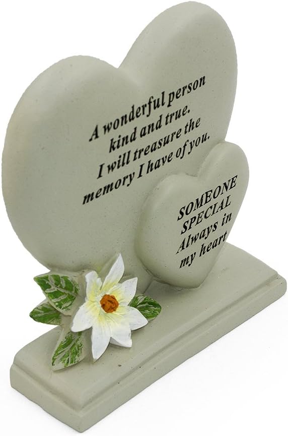 Someone Special Sentiment Heart Graveside Remembrance Plaque Ornament - Image 3