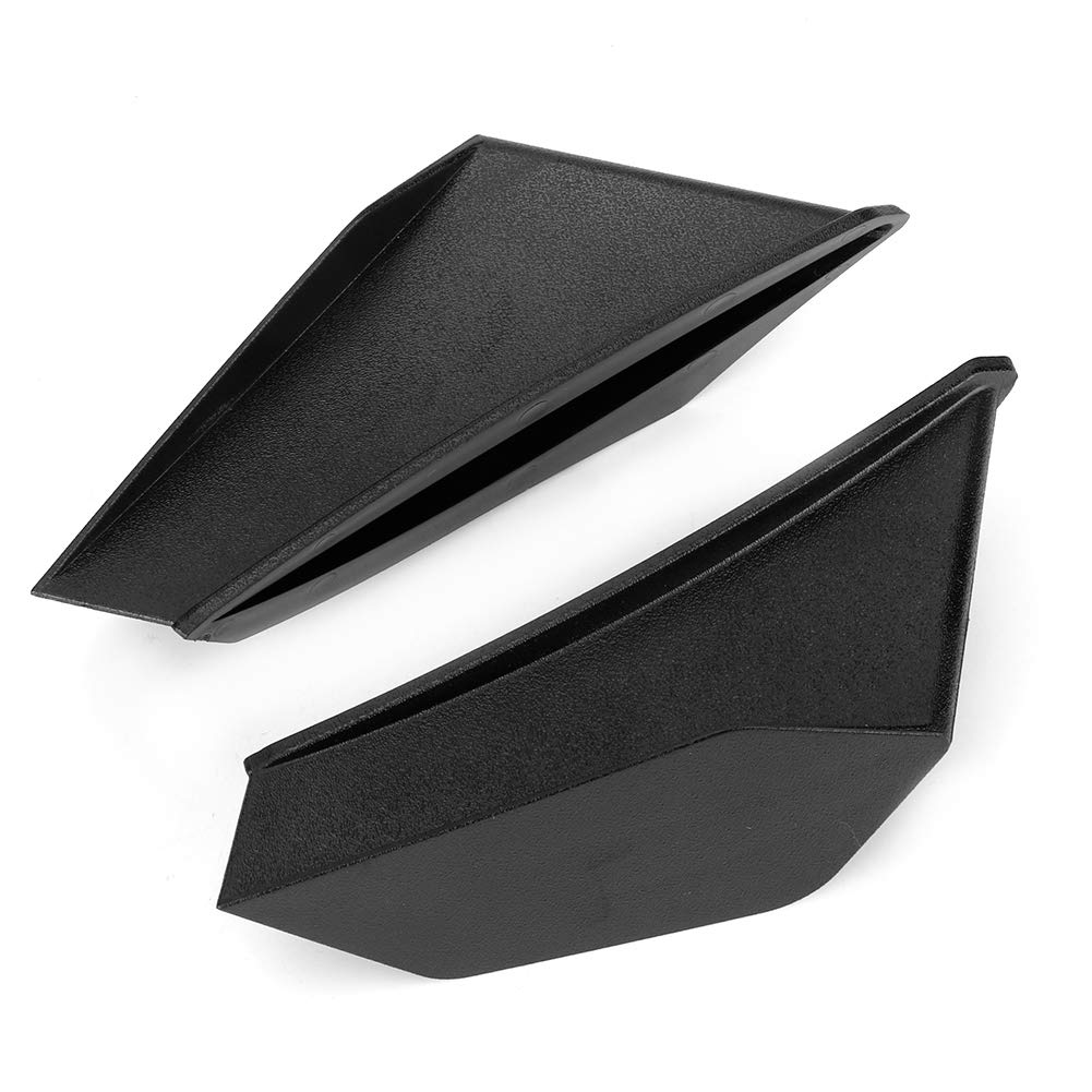 Suuonee Fairing Wing,1 Pair Universal Motorcycle Winglet Aerodynamic Wing Kit [Black]