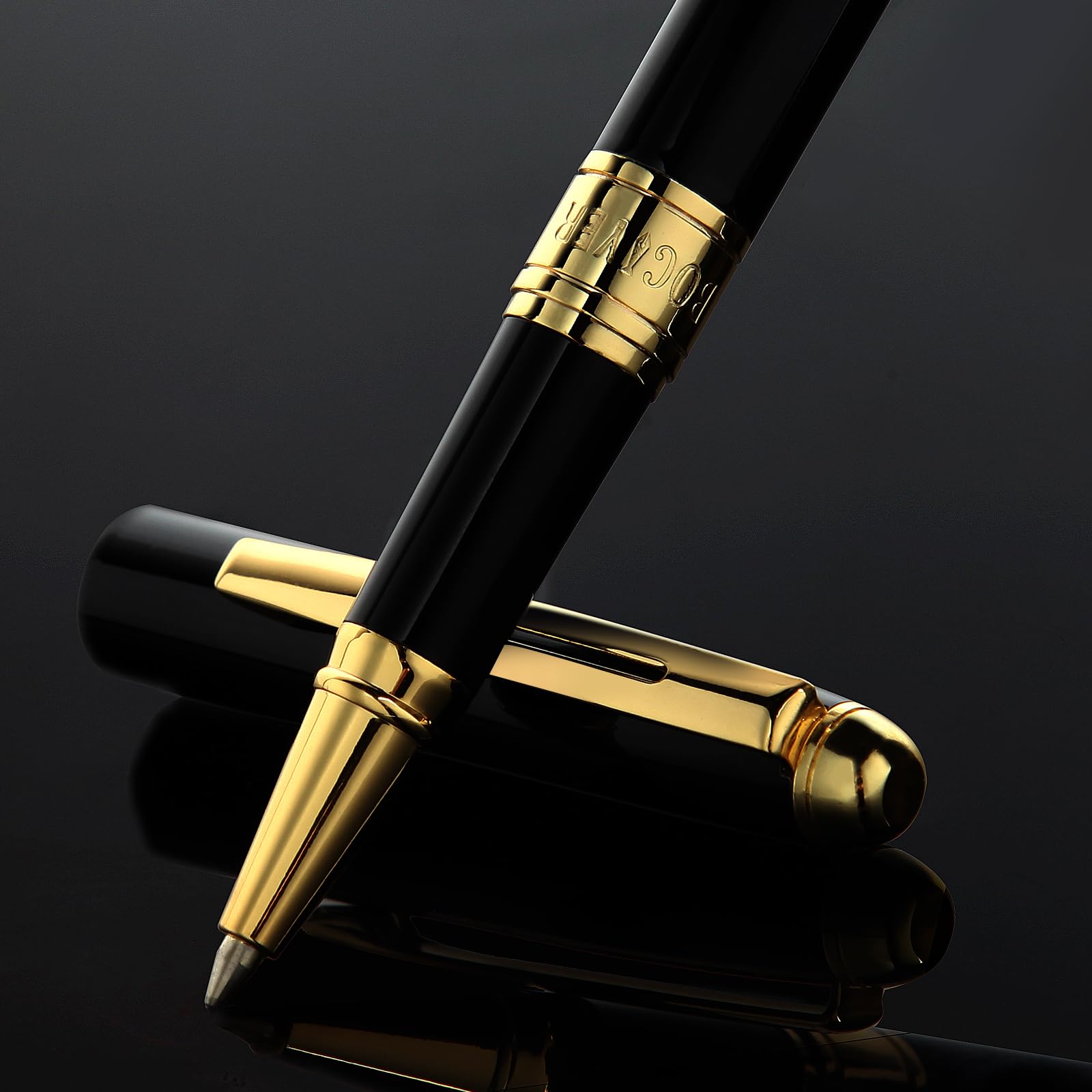 Bociyer Liquid Ink Rollerball, Black 0.5mm Ballpoint Pen Gift Set for School, Office, Signature