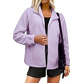 UEAL Womens Zip Up Fleece Jacket With 6 Pockets Casual Long Sleeve Fall Winter Fashion Outfits Clothes 2026