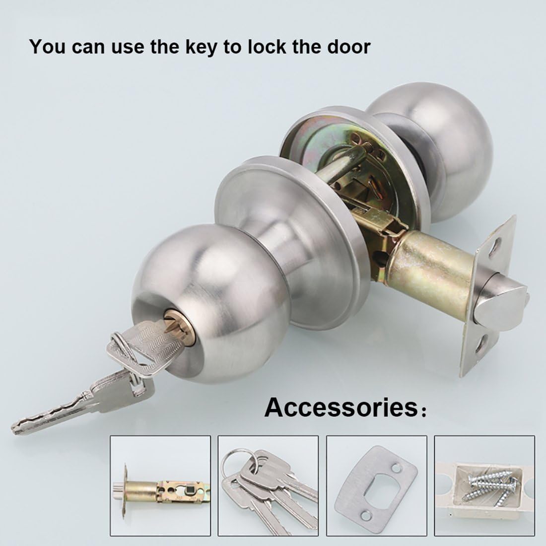 Drenky Interior Door Knobs with Lock - Image 4