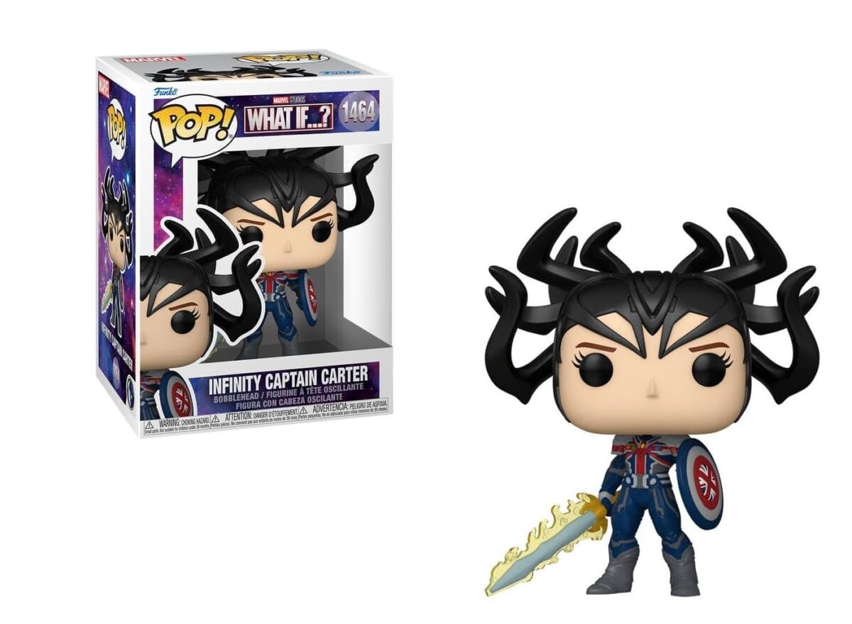 Funko POP! Vinyl: Marvel - What If - Infinity Captain Carter - Collectable Vinyl Figure - Gift Idea - Official Merchandise - Toys for Kids & Adults - TV Fans - Model Figure for Collectors and Display