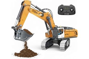 JoiTrs 1/50 Remote Control Excavator 970 Metal Rc Construction Vehicles Digger Models Suitable for Adult Model Enthusiasts