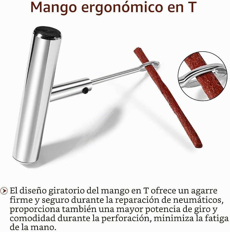 Kit de reparación de pinchazos de 32 Piezas para Coche, Moto, Tractor, Caravana
