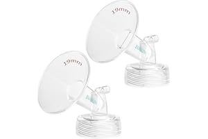 BALIME 19MM Wide-Mouth Flange Spectra Replacement Pump Parts for S1 S2 - Exact Fit Medical Grade Flanges Breast Pump Parts - BPA Free Spectra Pump Parts - Perfect for Travel & Working Moms (2-Pack)
