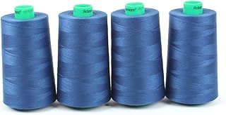 Ackermann 4X 5.000m UNIVERSAL NÄHGARN, Stärke 120, Qualitätsgarn, Overlockgarn, Garn für Overlock-Nähmaschinen (0731 Dunkelblau)