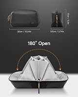 Inateck Electronics Organizer Travel Case 180° Open Water-Resistant Large Black view 2