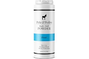 Pete & Pedro BODY & BALLS POWDER (FROST - COOLING SENSATION) Talc-Free Ball Powder for Men | Helps With Odor & Absorbs Moisture & Sweat | Deodorant Hygiene For Groin | As Seen on Shark Tank, 4.4 oz.