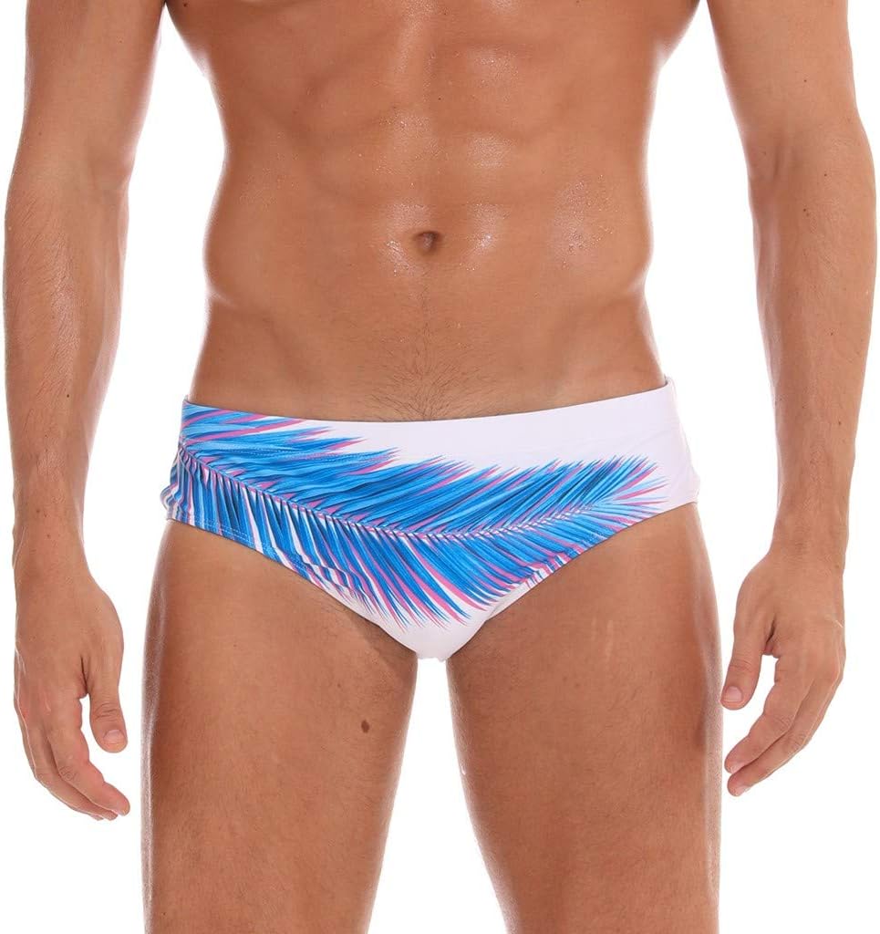 Bolayu Men's Swim Briefs Striped Drawstring Pouch Swim Briefs Swimming Brief Low Rise Salent Swim Briefs Quick Dry Sexy
