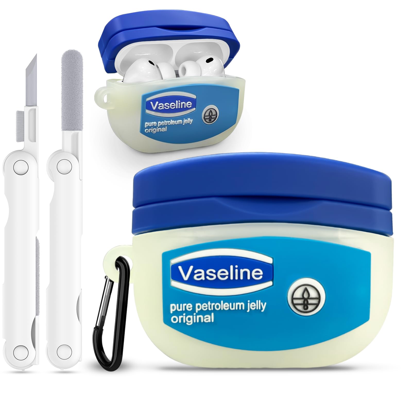 Photo 1 of Awofeco for AirPods Pro 3 Case 2025 with Cleaner Kit,Cute Cartoon Kawaii Funny Apple Airpods Pro 3rd Generation Case Silicone Protective Cover for AirPods Pro 3 Cover with Keychain for Women Boys