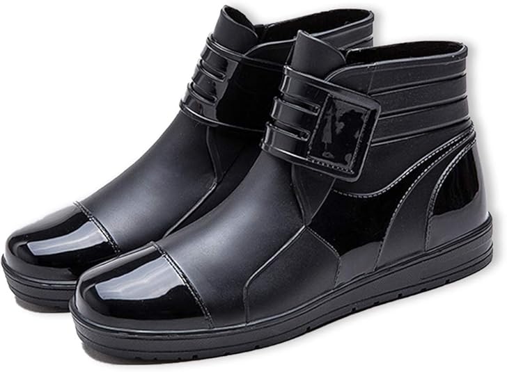Amazon スロウライド メンズ レインブーツ レインシューズ 靴 ビジネス カジュアル 通勤 通学 軽量 厚底 滑り止め 大きい サイズ レインシューズ