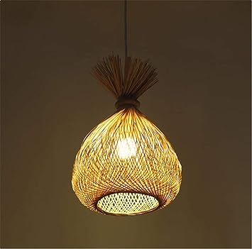Amazon Co Jp ペンダントランプ E27クリエイティブヴィンテージ手作り竹ペンダント備品照明シェードf300ミリメートル高さ400ミリメートル スポーツ アウトドア