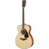 Yamaha FS820 Small Body Solid Top Acoustic Guitar, Natural, Concert