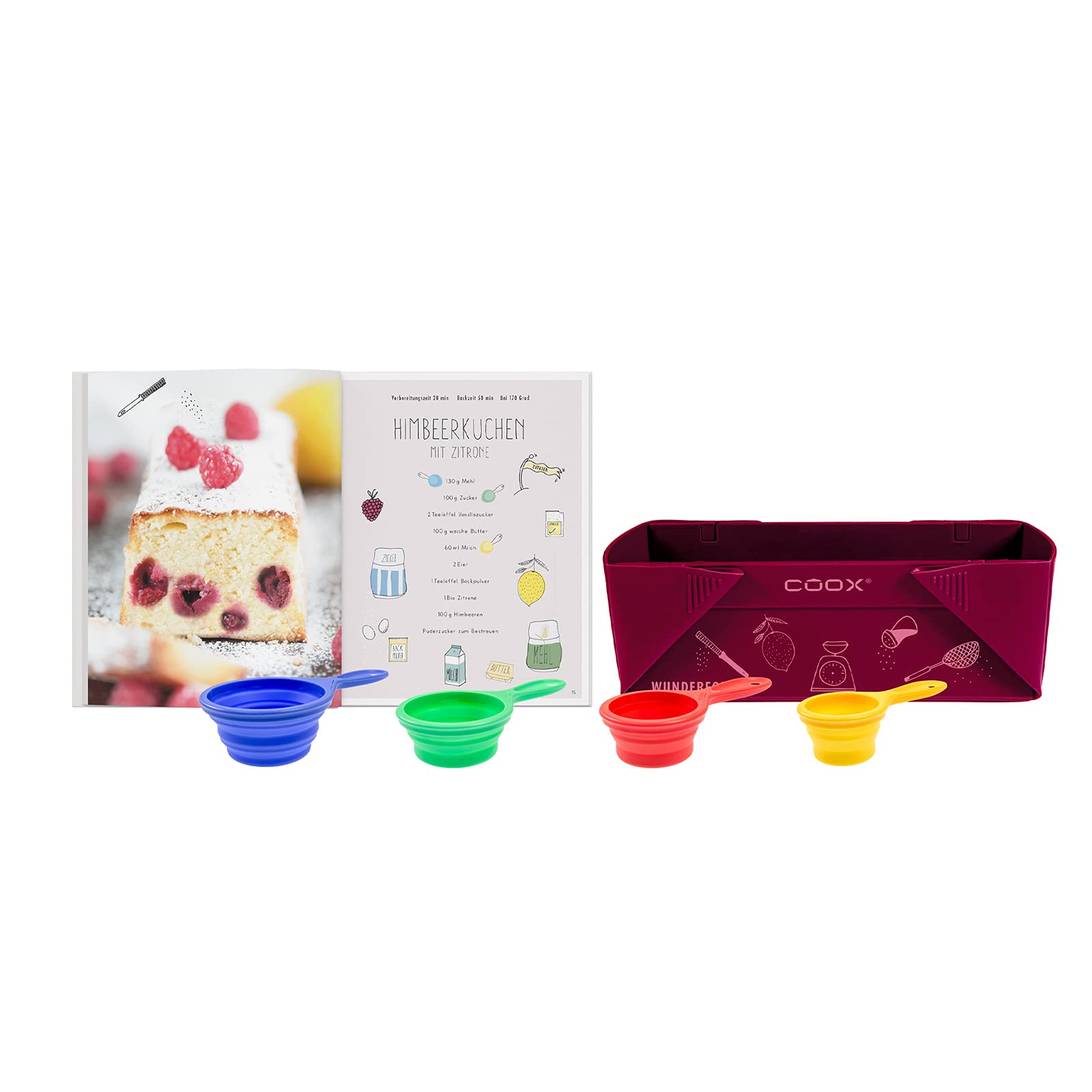 coox Children's Baking Set, Baking with Children - Without Cradling, Baking Fun for Young and Old, Excellent Quality Thanks to high-Quality Silicone