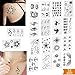 SQDeal 18 Sheets Fashion Black Unisex Pattern Removable Premium Waterproof Temporary Tattoo Body Art Stickers Various Cool Symbols: Skull/Sun/Stars/Anchor/Angel/Cupid etc.