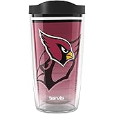 Tervis NFL Arizona Cardinals - Forever Fan Made in USA Double Walled Insulated Tumbler Travel Cup Keeps Drinks Cold & Hot, 16oz, Classic