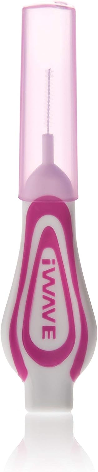 iWave Interdental Brushes Fine Size 0.4mm Pink Pack of 5 - Interdental Cleaning Brushes for Total Teeth Cleaning Plaque Removal Tool - Image 3