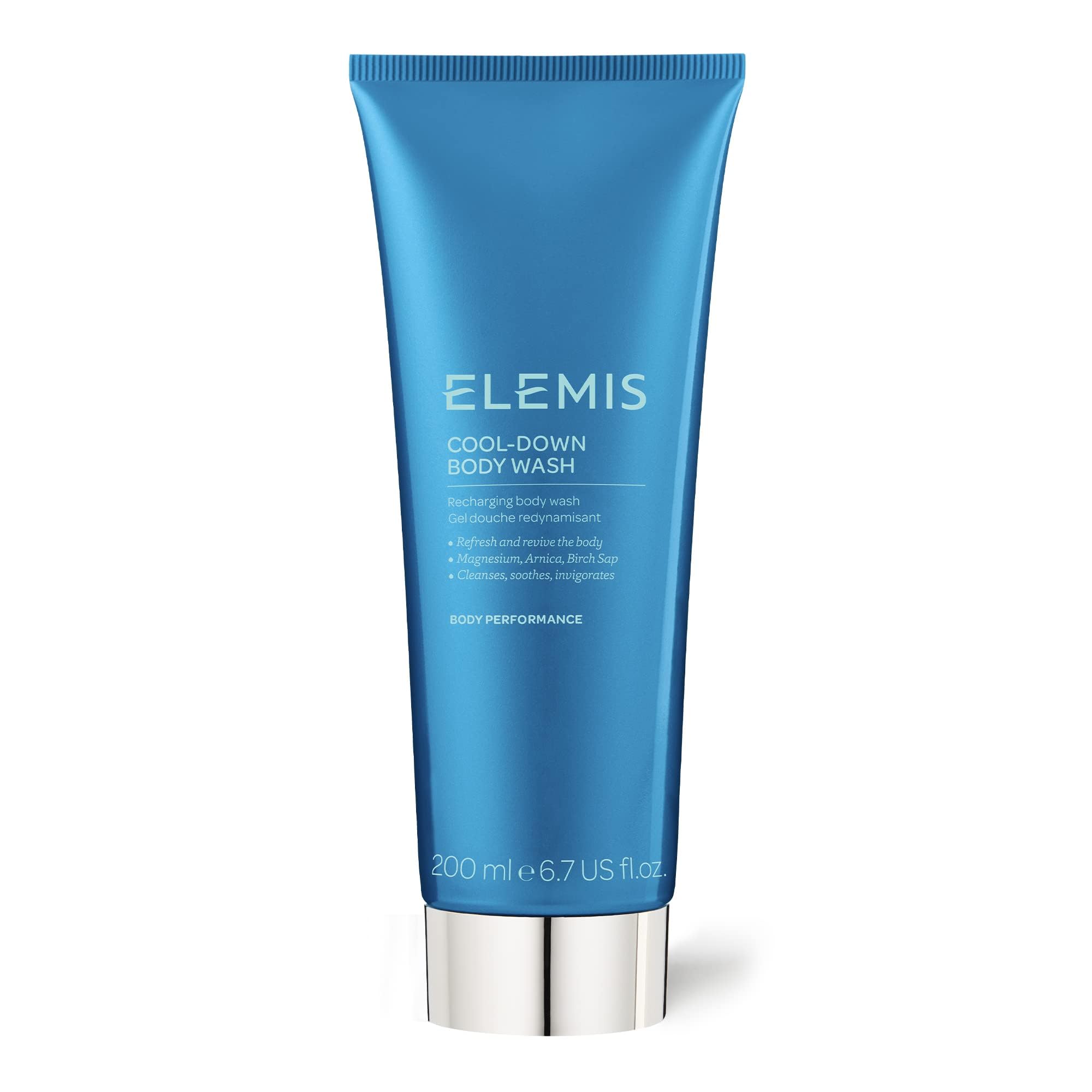 ELEMIS Cool-Down Body Wash – Invigorating Shower Gel with Ultra-Cooling Menthol, Gel-Based Formula Cleanses & Recharges, Hydrates Skin, 200ml