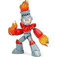 Jada Toys Mega Man FIRE Man Figure (11.5 cm) - Movable Collectible and Action Figure from The Megaman Video Game Series with Alternative Head, Hands and Accessories, for Fans and Collectors from 13