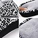 HomeTop Women’s Leopard Memory Foam Spa Thong Flip Flops Indoor House Slippers (9-10 B(M) US, Leopard/Gray)
