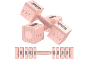 Hezeyferg 22LBS Adjustable Dumbbells Set, Hand Weights Sets with 5 Levels 3lb, 5lb, 7lb, 9lb, 11lb, Adjustable Weight Dumbbells for Women/Men Home Gym Full Body Workout