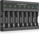 POWEROWL 8 Bay Battery Charger USB NiMH AA AAA Independent Slots