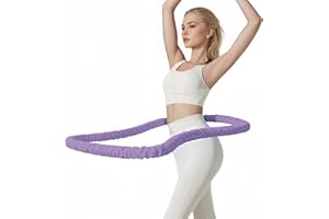 GENERIC 3 lbs Soft Weighted Hoop for Adults -Fold Gentle Fat Burning and Waist Toning, Pinch-Proof Design,Soft Material Won't Irritate Skin， Perfect for Home/Travel/Postpartum Recovery