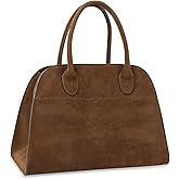 Suede Tote Bag for Women,Women's Suede Purse Vintage Top Handle Bag,Fashion Shoulder Satchel Bag for Office Travel