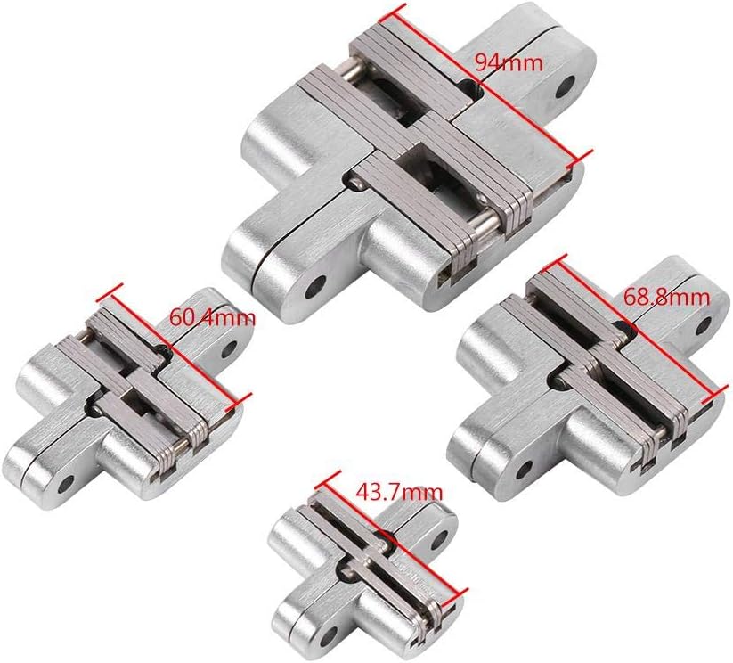 Zinc Alloy Hidden Hinge Invisible Folding Door Concealed Cross Hidden Hinges for Furniture Hardware Folding Door(43.7mm) - Image 5