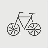 Bike Bicycle Doodle Wall Cookie DIY Craft Reusable Stencil - 3.5 Inch