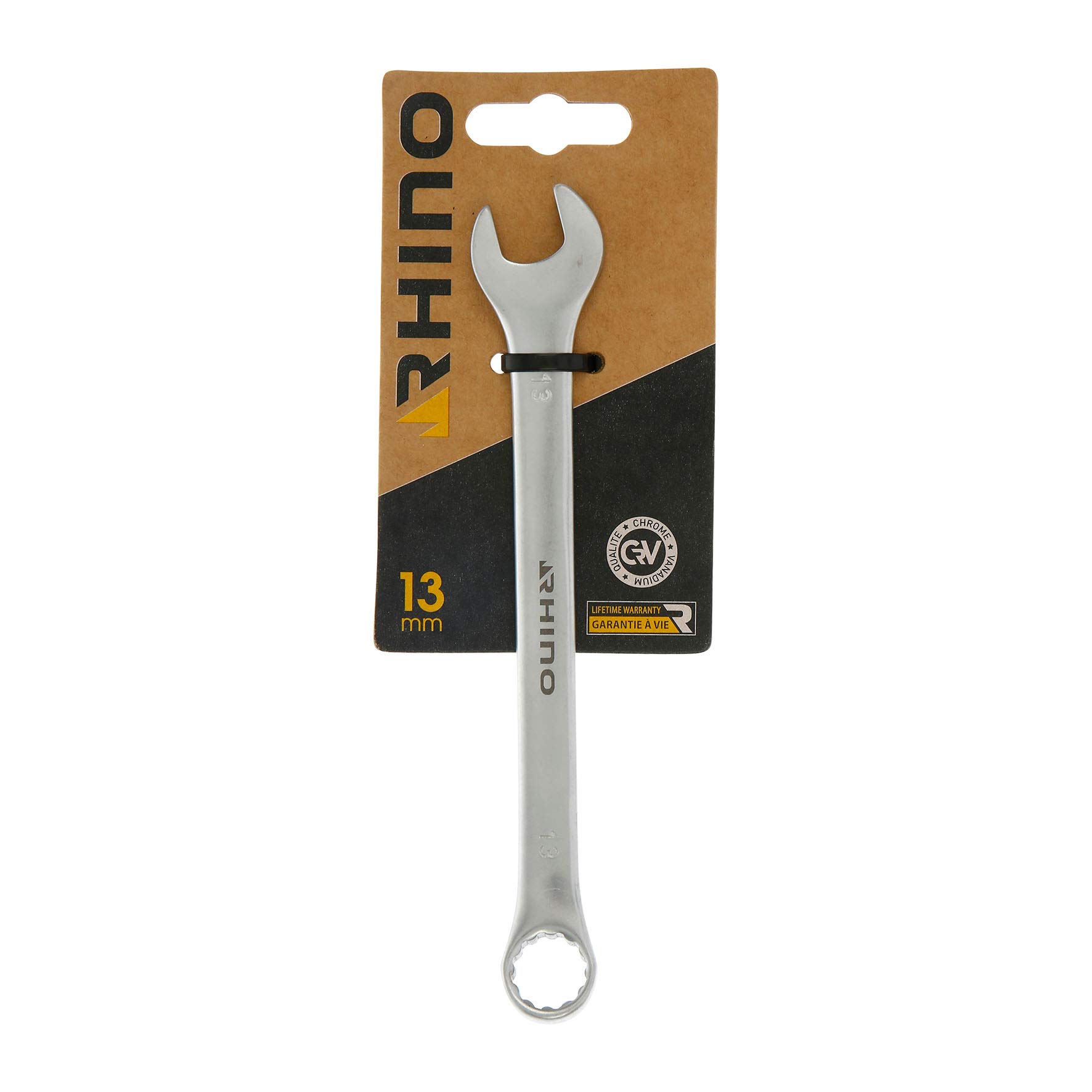 RHINO 13mm Combination Wrench, Ring Spanner and Combination Spanner - 13mm Diameter - High Quality - Made of Steel (Chrome Vanadium) - - Various Sizes Available