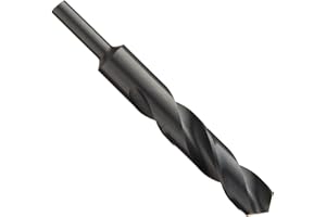 CHICAGO-LATROBE Chicago Latrobe 239 High-Speed Steel Reduced Shank Drill Bit, Black Oxide Finish, Round Shank, 118 Degree Conventional Point, 7/16" Size