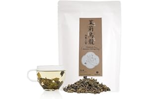iTeaworld Jasmine Oolong Loose Leaf Tea, Fujian Anxi Tieguanyin Whole Leaf, Natural Jasmine Aroma, No Sugar & Additives, Hot & Cold Brew, Sealed Bag, 3.52oz