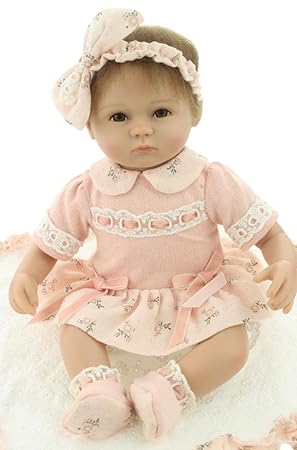 Real Life Reborn Baby Dolls 17 'weiche Silikon Vinyl wiedergeborene Baby Puppen lebensechte neugeborene Baby Spielzeug Gesche