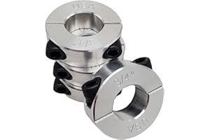 Coastal Shaft Collars - 0.75" Bore Diameter - Clamping Two Piece Shaft Collar - 2024 Aluminum (4 Pack)
