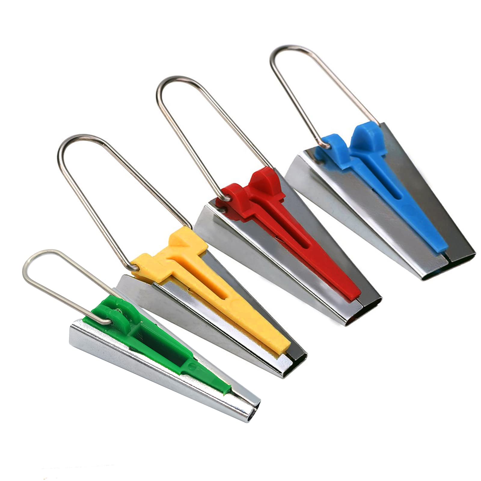 Ainkou 4 Sizes Fabric Bias Tape Makers Kit Bias Binding Tape Maker Bias Binder Maker for Making Bias Binding Sewing Quilting (6 MM; 12 MM; 18 MM; 25 MM)