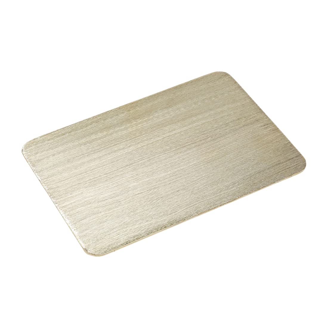 NKlaus candle plate aluminium gold 20x14cm rectangular candle holder coaster tray brushed - Design 10414