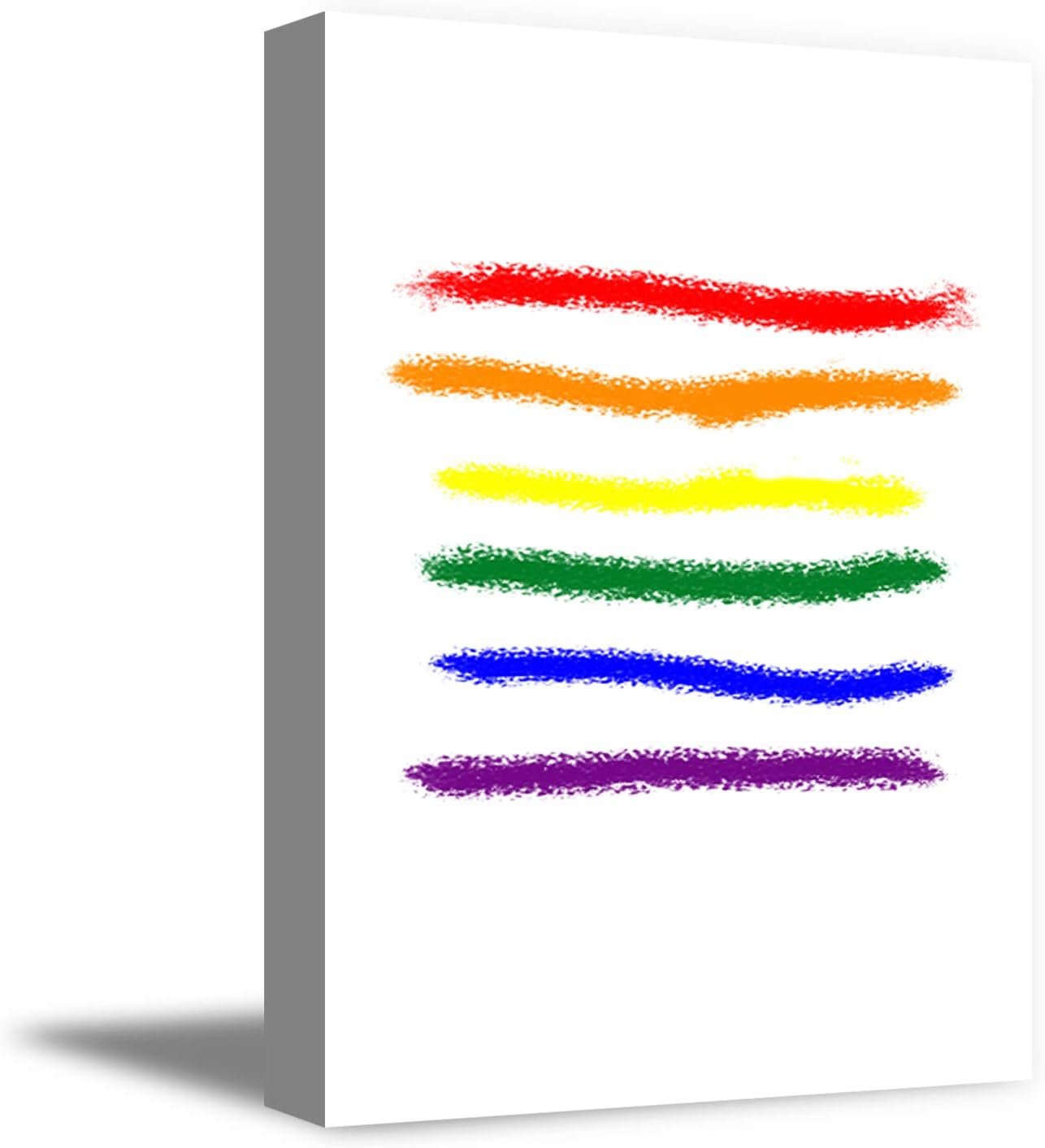 Pekatees LGBT Pride Rainbow Wall Art - Minimalist Canvas - Wall Decor for Home Living Room Bedroom Men Women - 8