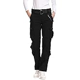 Mesinsefra Women's Cotton Casual Cargo Pants Military Army Tactical Combat Work Trousers with 8 Pockets