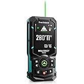 MiLESEEY S50 Green Laser Distance Meter �C 400ft Measurement Tool with Level, ��1/16" Accuracy, Ft/in 8 Units, Pythagorean/Area
