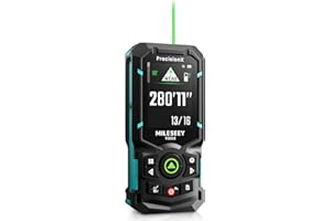MiLESEEY S50 Green Laser Distance Meter – 400ft Measurement Tool with Level, ±1/16" Accuracy, Ft/in 8 Units, Pythagorean/Area
