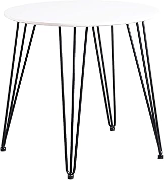 Amazon.de: DORAFAIR Runder Esstisch Weiss Küchentisch, Modern MDF