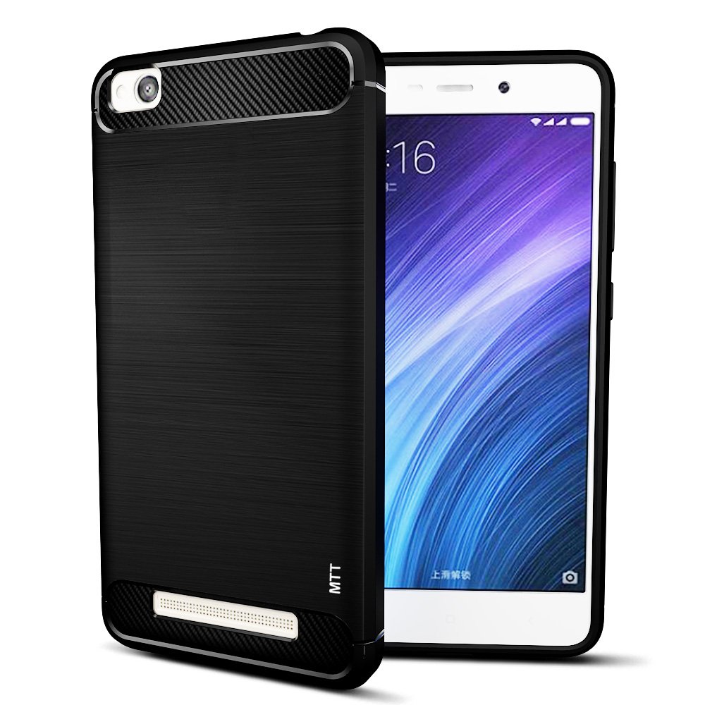 MTT Carbon Fiber Armor Back Case Cover for Xiaomi Redmi 4A (Black)