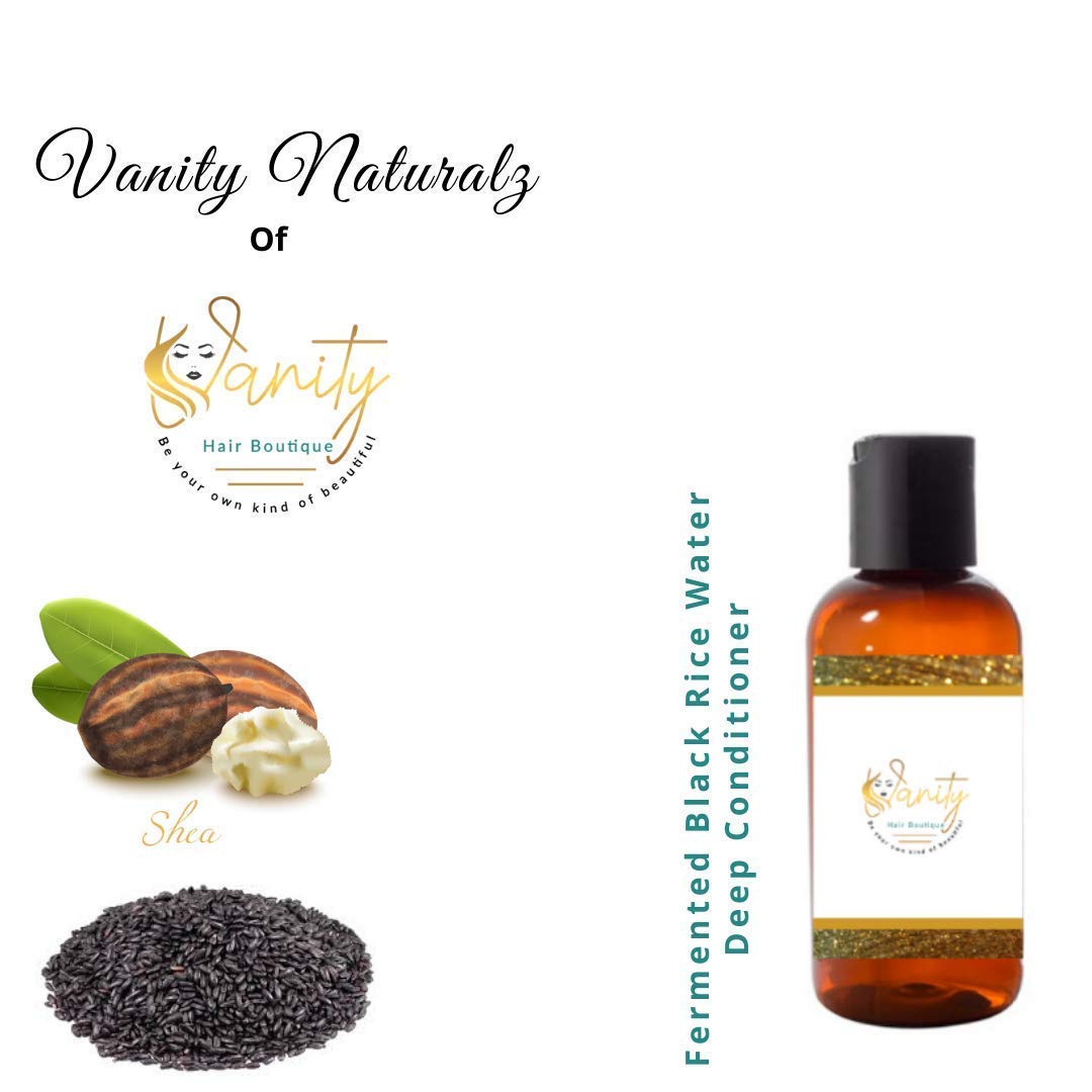Fermented Black Rice Water Deep Conditioner Handmade