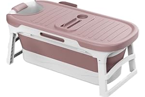 Foldable Oversized Bathtub, Portable Household Bath Tub, Adult Thick Bathtub, Plastic Enlarged Steaming Bucket, Suitable for 